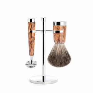 Set de Afeitado Profesional para Hombre IVORY, Maquinilla de Afeitar de Doble Hoja con Cuchillas de Repuesto y Soporte Desechable - Product Image 5