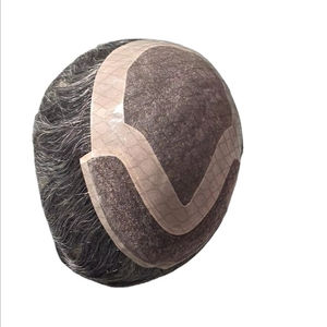 Peluca de Cabello Humano con Encaje Frontal Mono, Cabello Chino Virgen Remy, Parches de Cabello, Liso Kinky, Ondulado de Agua, Ondulado Profundo 1b+gris - Product Image 1