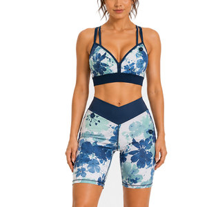 Nouvel arrivage : Ensemble de sport côtelé sans coutures pour femme – Tenue de fitness, entraînement, extensible, athlétique, deux pièces - Product Image 1
