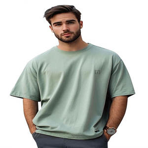 Camiseta Personalizada de Alta Calidad, 280 g/m², 100 % Algodón, Impresión DTG con Logotipo, Camiseta Extra Grande para Hombre, Hombros Caídos, Fabricante - Product Image 4