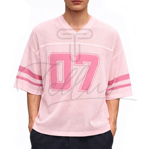 Wholesale Men's Stylish Boxy Stock Mesh T-Shirt Loose Fit with Custom <b>Logo</b> Fashionable Boxy Mesh T-Shirt - Product Image 5