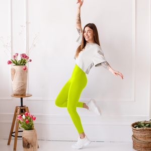 Wholesale Custom Women's Spandex/<b>Polyester</b> High Waist Skinny Fit Formal <b>Leggings</b> Quick Dry Eco-Friendly Lightweight Comfortable - Product Image 3