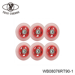 YEOU CHERNG Kick Scooter <b>Wheels</b> 60mm Polyurethane Ball Bearing Wear Resistant WB08076RT90-1 - Product Image 4