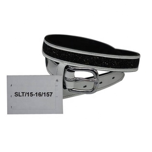 Ceinture décontractée équestre fantaisie en cuir véritable indien Style formel avec boucle en acier en laiton argenté couleur et taille personnalisables - Product Image 3