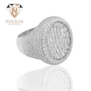 Nueva Llegada: Anillo de Lujo de Plata de Ley 925 con Diamantes VVS Color D y Moissanita, Estilo Hip Hop para Hombre - Product Image 2