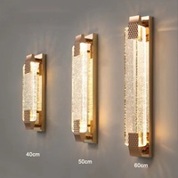 Nouveau Offre Spéciale alliage de Zinc cristal mur LED lampe moderne luxe Dimmable 3500K/4000K/6000K couleur Temp pour la maison chambre couloir
