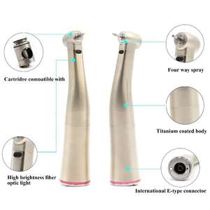 Pièce à main Contra-Angle à anneau rouge avec logo personnalisé, éclairage à fibre optique, manuelle, réutilisable et écologique, outil dentaire - Product Image 5