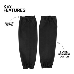Manchons de protection résistants au feu et à la chaleur en coton perforé FR pour le jardinage, le soudage et le travail, avec poignets élastiques froncés - Product Image 5