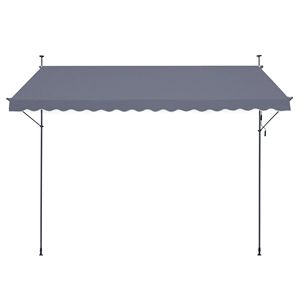 Toldo Retráctil para Patio de 157 x 47 Pulgadas con Manivela Manual, Protección Solar para Exteriores, Toldo Ajustable para Terraza - Product Image 1