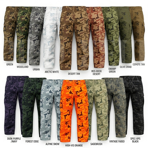 Whole Sale Cheap Price OEM Camouflage <b>Cargo</b> <b>Pants</b> <b>Men</b> Multi Pocket Casual Workwear Trousers Cotton Blend Outdoor Style <b>Pants</b> - Product Image 1