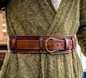 Ceinture médiévale de luxe en cuir véritable, style western, entièrement travaillée à la main avec des motifs perlés, personnalisable, prête à être expédiée, designs sur mesure. - Product Image 6