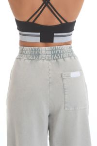 Pantalon de jogging pour femme avec logo personnalisé, pantalon de survêtement délavé pour femme, marque privée, pour la gym et les loisirs, pantalon de jogging pour femme, pantalon de survêtement pour femme - Product Image 3