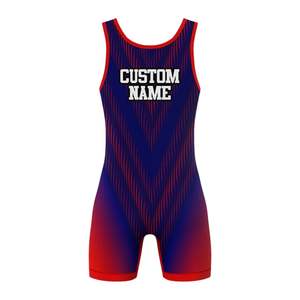 ชุดนักมวยปล้ำแบบซับลิเมชั่นคุณภาพพรีเมียม ชุดนักมวยปล้ำชายแบบสั่งทำพิเศษ ชุดรัดรูปแรงบีบสูงสำหรับกีฬาและฟิตเนส - Product Image 2