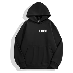 Sweat-shirts à capuche unisexes en polyester/coton épais 500G pour l'hiver, couleur unie, coupe classique avec poche, collection automne - Product Image 5