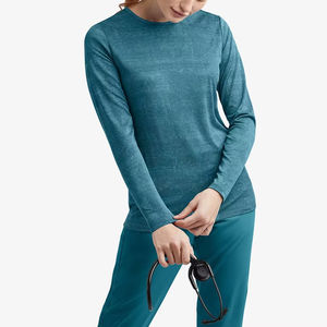 Chemises de travail à manches longues respirantes et confortables avec manchettes à boutonnière pour infirmières, hôpitaux, yoga, séchage rapide, super extensibles, sous-blouses - Product Image 4