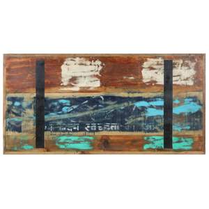 โต๊ะรับประทานอาหารขนาดกลางหลากสี ทำจากไม้รีเคลมและเหล็ก ดีไซน์ไม้รีเคลมและเหล็กหลากสีสันที่เป็นเอกลักษณ์ - Product Image 4