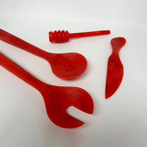 Eco-Friendly Resin <b>Cheese</b> <b>Knife</b> <b>Set</b> with Handcrafted Swirl Pattern Durable and Dishwasher/Microwave Safe-FAIZA CRAFT - Product Image 5