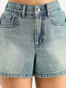 Shorts de mezclilla para mujer, estilo casual, corte regular, lavado a la piedra, de algodón, cintura media, Abdul Royal World Export - Product Image 3