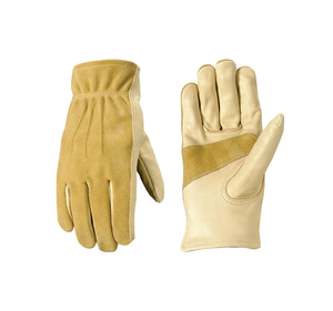 EN420 Certified Leather Driver Safety Gloves Elastic Wristlet Durable Abrasion Resistant <b>Fire</b> Proof Anti-Impact Level 3 10 Inch - Product Image 1
