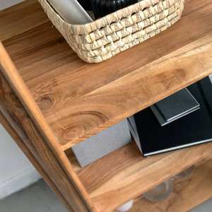 Estante Vandana Optima Aureo en madera de acacia y mármol Emyr - Product Image 4