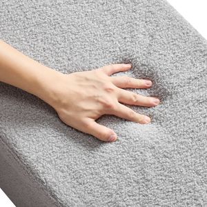 Oval Teddy Fleece End <b>Bed</b> Bench Large Folding Upholstered Ottoman Chest Foldable Storage Sp with <b>Stools</b> & Ottomans - Product Image 3