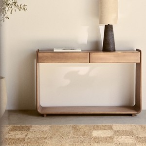 Mesa consola rectangular Vandana Flux Zenova 120x30 cm en madera Tinsley - Product Image 1