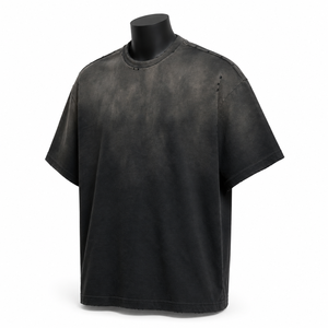 Camiseta Vintage Lavada Oversize para Hombre, Algodón Pesado Personalizado, Estilo Urbano, Ajuste Holgado, Camiseta Casual Lisa - Product Image 3