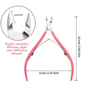 Ciseaux à cuticules en acier inoxydable de haute qualité pour manucure et pédicure, coupe-ongles, pince à cuticules, coupe-peaux mortes, ouverture large pour les doigts - Product Image 4