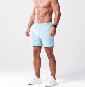 Shorts de course haute performance à séchage rapide, respirants, athlétiques, bleu clair, avec poches, OEM ODM, pour l'entraînement - Product Image 2