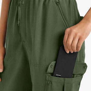 Offre Spéciale – Tenue d'Infirmière Femme Personnalisée, Manches Courtes, Col Rond, Coupe Ajustée, Multi-Poches, Extensible, Fermeture Éclair Intégrale, Tissu Épais - Product Image 6