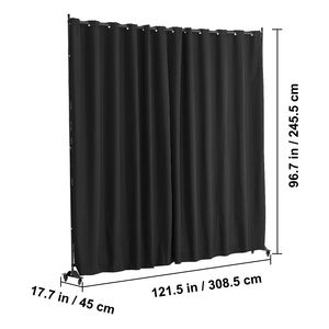 Portable Freestanding Room Divider Wheels Curtain Divider Stand Privacy <b>Screen</b> for Office Home <b>Screen</b> Room Dividers Product - Product Image 4
