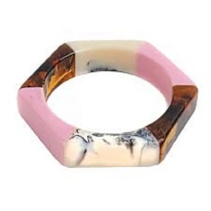 2026 Luxury Trendy Heart Pattern Ceramic Resin Bangle Handmade Fashion Jewelry <b>Bracelets</b> <b>Red</b> White Fancy Design with Woman - Product Image 5