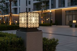 Lámpara de Poste Decorativa para Exteriores, 3500K Blanco Cálido, Impermeable, para Jardín, Villa, Hotel, Iluminación Moderna, 200 - Product Image 2
