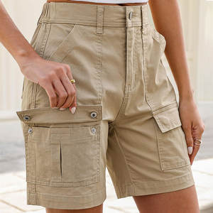 Nouveauté 2026 : Short cargo femme 100% coton, écologique, respirant, haute qualité, pour gym, fitness, entraînement, course à pied, jogging, élastique - Product Image 3