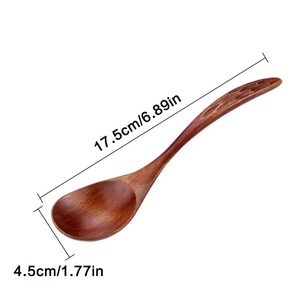 REHMAN CRAFT Wholesale Natural Wooden <b>Soup</b> Spoon Set Curved Wooden Handle Carved Texture Deep <b>Bowl</b> Design-Eco-Friendly Korean - Product Image 6