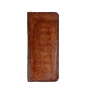Classic Brown Real Leather Long Pocket Book Wallet Slim Multiple Card Slots Cash Organizer Sleek Traveling <b>Billfold</b> For Men - Product Image 4