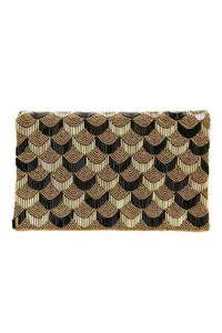 Stylish Lady's Vintage Clutch Bag Handmade With Intricate Floral Motif <b>Small</b> Beaded Embroidery Design Artisanal Features - Product Image 6