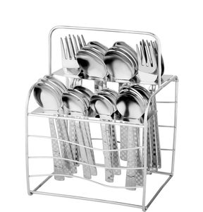 Juego de Cubiertos de Acero Inoxidable Premium Decora de 25 Piezas, Estilo Americano para Cocina y Hogar, Apto para Microondas, Incluye 6 Cucharas de Mesa y 6 Tenedores - Product Image 1