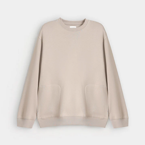 Sweat-shirt à col rond surdimensionné inspiré des années 90 en molleton épais avec logo imprimé en relief 3D - Product Image 5