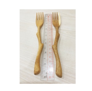 Cuillère écumoire en bois d'acacia brun foncé du Vietnam / Cuillères écumoire en bois pour salade de fruits, vaisselle, maison, restaurant, fête - Product Image 5