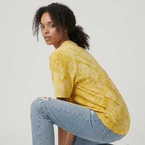Manufacturer Casual Vintage Women Acid Wash T <b>Shirt</b> Heavyweight High Quality 100% Cotton Crew Neck Half Sleeve Acid Wash T <b>Shirt</b> - Product Image 5