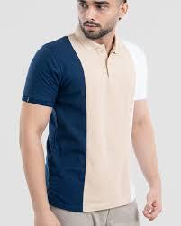 เสื้อโปโลสีตัดต่อแบบอสมมาตร – ผ้าฝ้ายปิเก้ 200 GSM เสื้อโปโลผู้ชายแบบแผงแนวตั้ง – ชุดกีฬาคุณภาพพรีเมียมแบบตัดเย็บพิเศษ - Product Image 2
