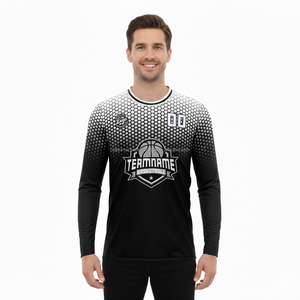 T-shirts à manches longues personnalisés de haute qualité, impression par sublimation personnalisée, vente en gros en vrac, pas cher - Product Image 3