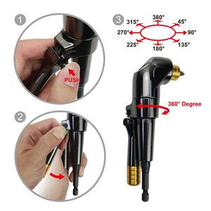 Adaptador de Llave Hexagonal de 1/4 de Pulgada con Ángulo Recto y Liberación Rápida para Taladros Inalámbricos de Impacto - Product Image 2