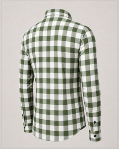 Camisa a Cuadros Verde Premium para Hombre, Manga Larga, Franela de Algodón, Camisas a Cuadros Casuales, Fabricante de Ropa de Marca Personalizada - Product Image 2