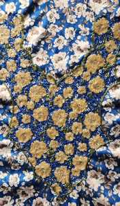 Robe trapèze grande taille pour femme, brodée florale, taille naturelle, ornée de perles, de paillettes et d'appliques en dentelle, imprimée, ODM XL, pour soirée et mariage - Product Image 4