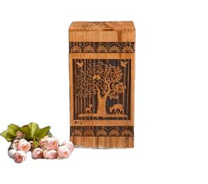 <b>Pine</b> Wood Urn for Human Ashes Tree of Life Wooden <b>Box</b> Personalized Cremation for Ashes Handcrafted Large Wooden Urn <b>Box</b> - Product Image 2