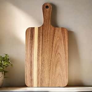 <b>Wooden</b> Rectangle Chopping Block with Handle Single <b>Piece</b> Package for Kitchen Use Artisan <b>wooden</b> chopping board - Product Image 1
