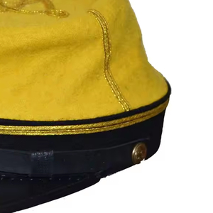 Gorra Masónica Amarilla con Visera de Cuero Negro Bordada en Dorado, Gorra Formal de Invierno para Hombre Adulto - Product Image 6
