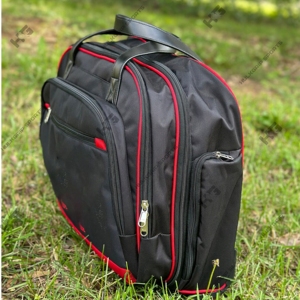 Custom DST laptop bags <b>for</b> sororities and fraternites black bag with red piping delta black bag <b>for</b> <b>computer</b> - Product Image 2